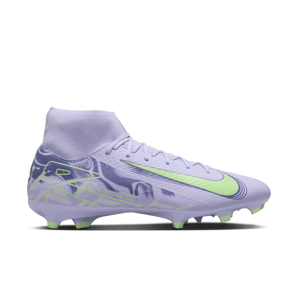 Nike Youth United Mercurial Superfly 10 Academy-Purple Agate/Barely Volt product image 1, provided for visual reference and