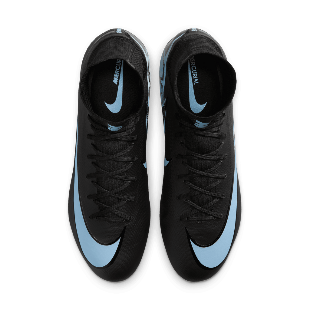 Nike Mercurial Superfly 10 Pro FG High-Top Soccer Cleats-Black/ice Blue product image 4, provided for visual reference and