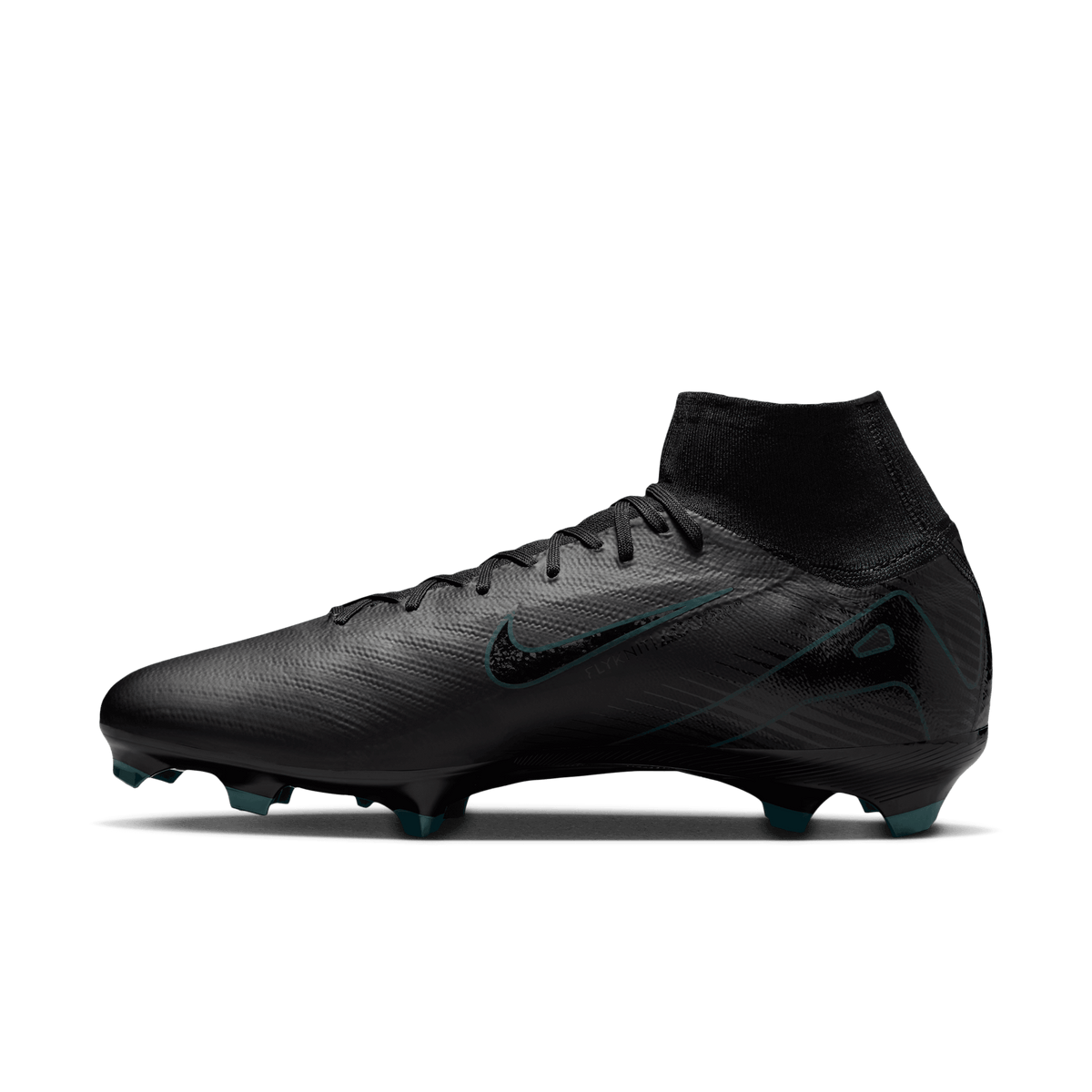 Nike Mercurial Superfly 10 Pro FG High-Top Soccer Cleats-Black/Deep Jungle product image 2, provided for visual reference