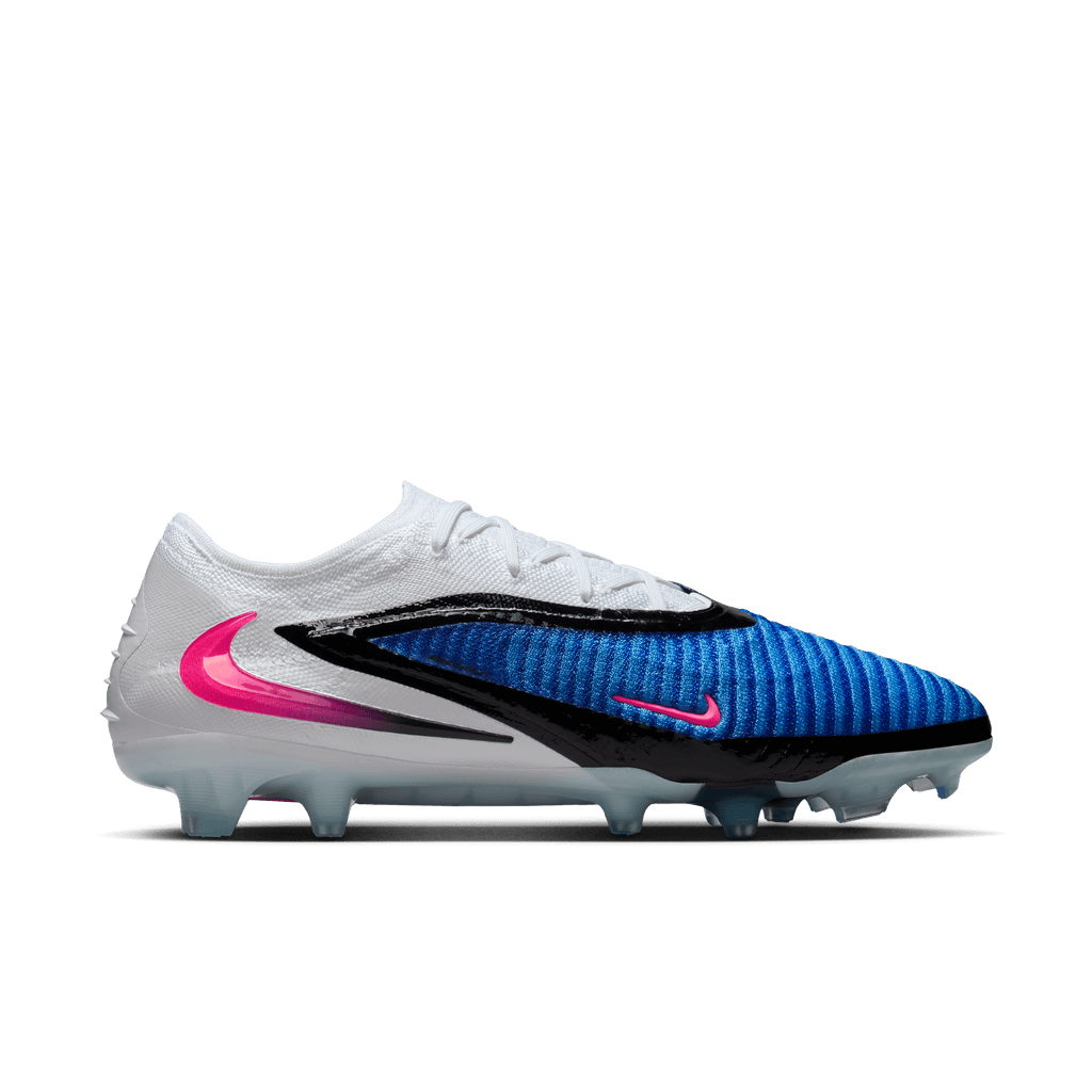 Nike Phantom 6 Low Elite FG-Racer Blue/pink Blast-white product image 1, provided for visual reference and product detail