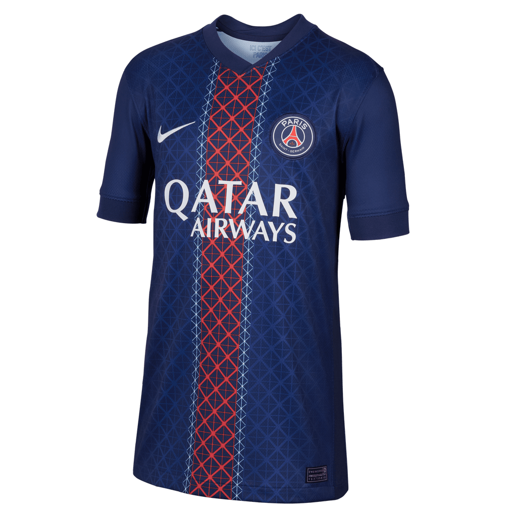 Nike Youth Paris Saint-German Stadium Home Jersey 25/26 product image 1, provided for visual reference and product detail