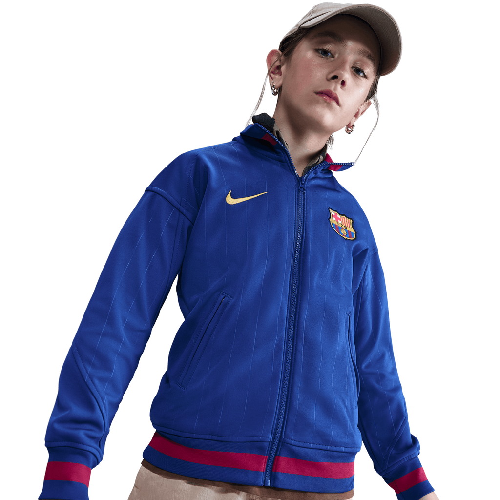 Nike Big Kids' FC Barcelona Academy Pro Home Dri-FIT Anthem Jacket product image 4, provided for visual reference and