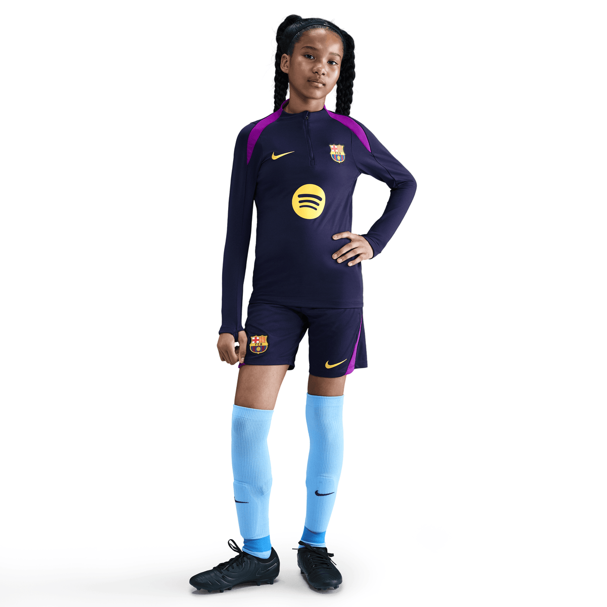 Nike FC Big Kids' Barcelona Strike Dri-FIT Soccer Drill Top product image 1, provided for visual reference and product