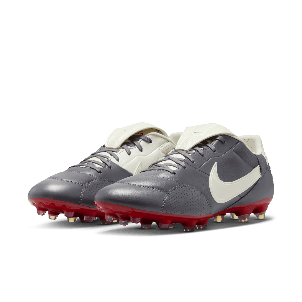 Nike Premier 3 FG- Lt Graphite/mtlc Summit Wht/arsity Red product image 4, provided for visual reference and product detail