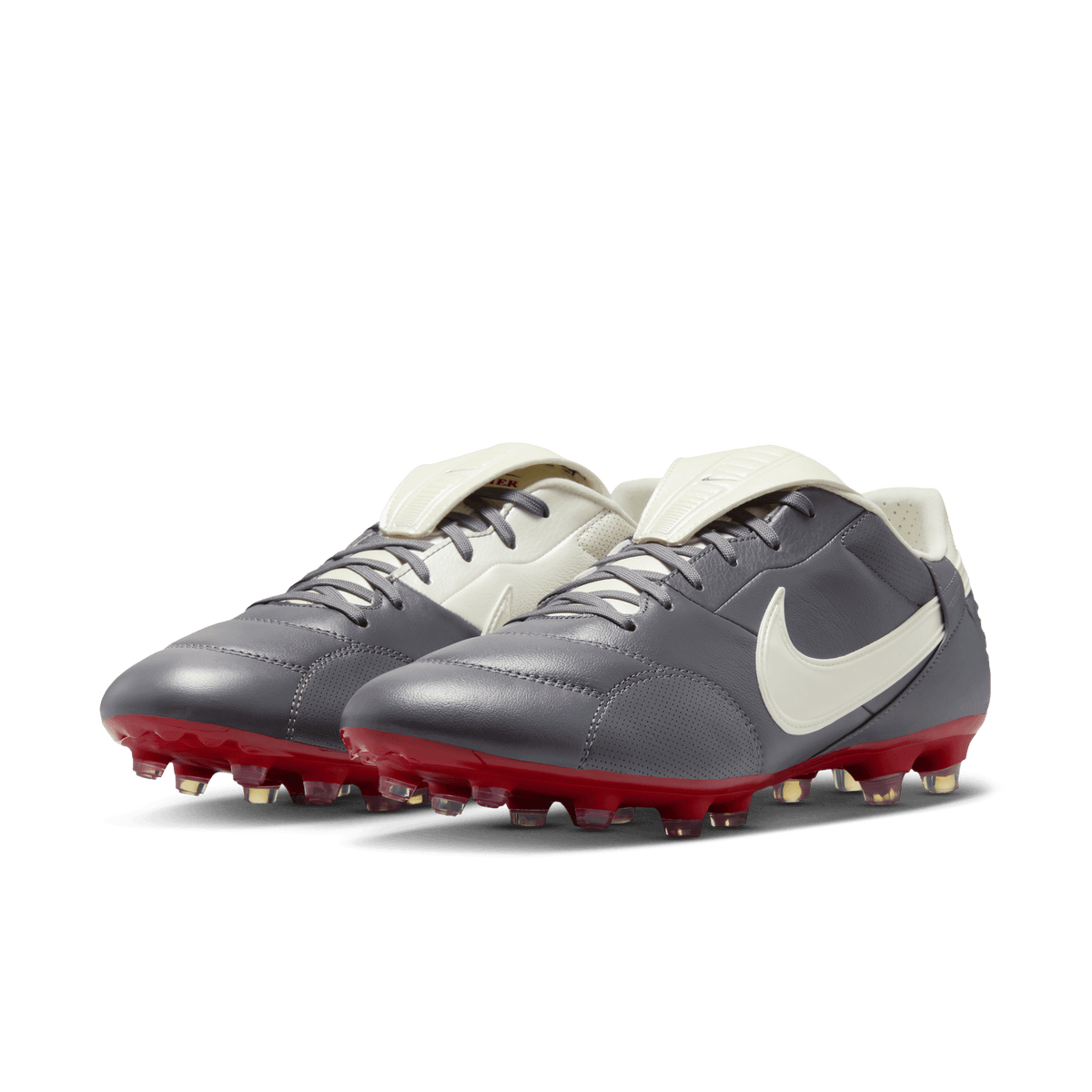 Nike Premier 3 FG- Lt Graphite/mtlc Summit Wht/arsity Red product image 4, provided for visual reference and product detail