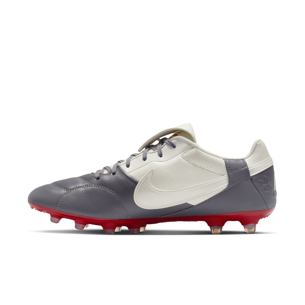Nike Premier 3 FG- Lt Graphite/mtlc Summit Wht/arsity Red product image 2, provided for visual reference and product detail