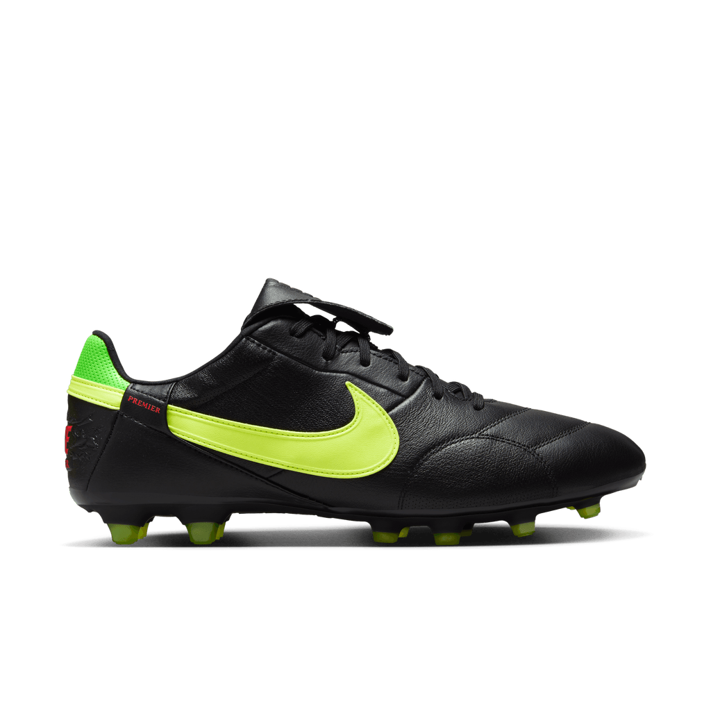 Nike Premier 3 FG-BLACK/VOLT/GREEN STRIKE/BRIGHT CRIMSON product image 1, provided for visual reference and product detail