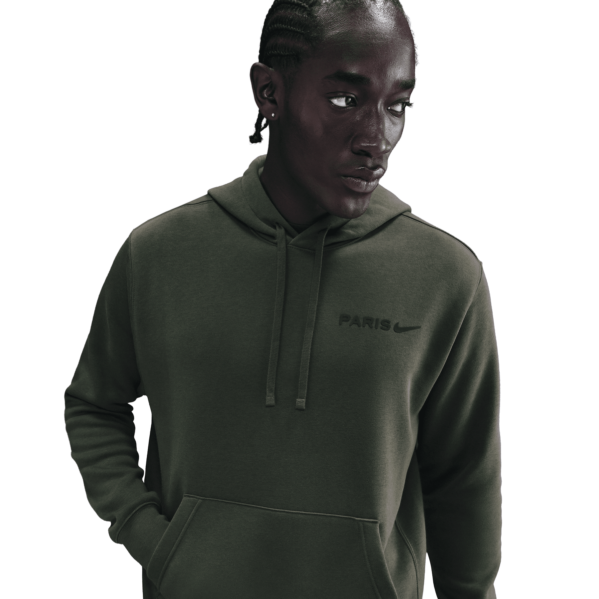 Nike Paris Saint-Germain Club Soccer Fleece Pullover Hoodie product image 3, provided for visual reference and product