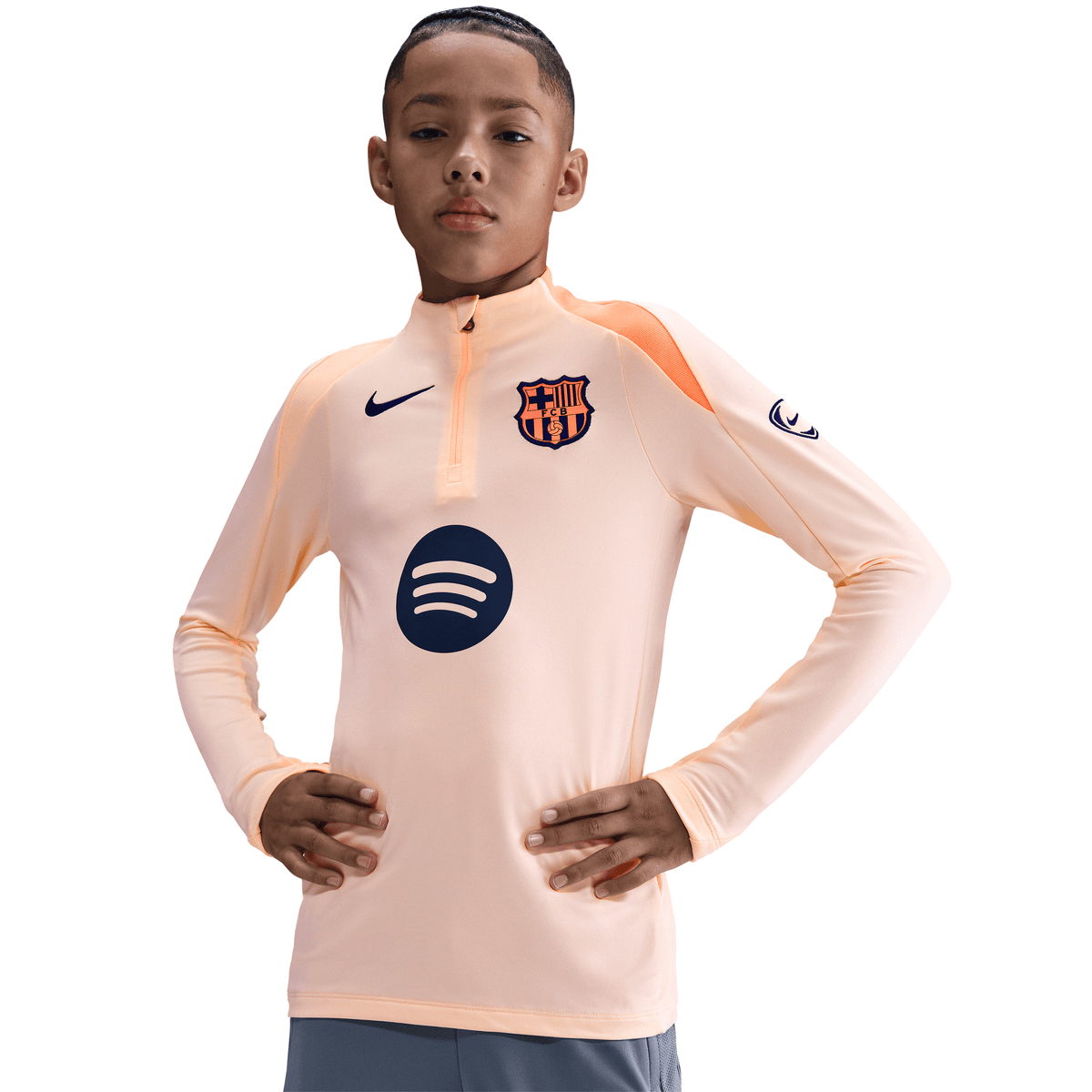 Nike Youth FC Barcelona Quarter Zip Drill Top product image 1, provided for visual reference and product detail review
