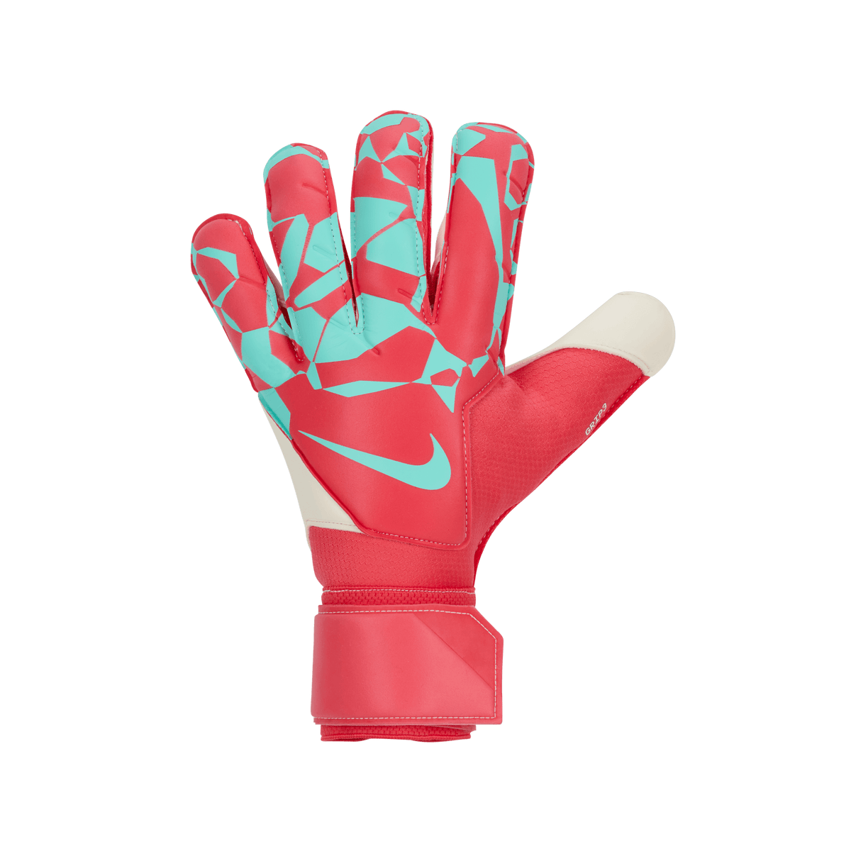 Nike Grip3 Goalkeeper Soccer Gloves-Ember Glow/Aurora Green product image 1, provided for visual reference and product