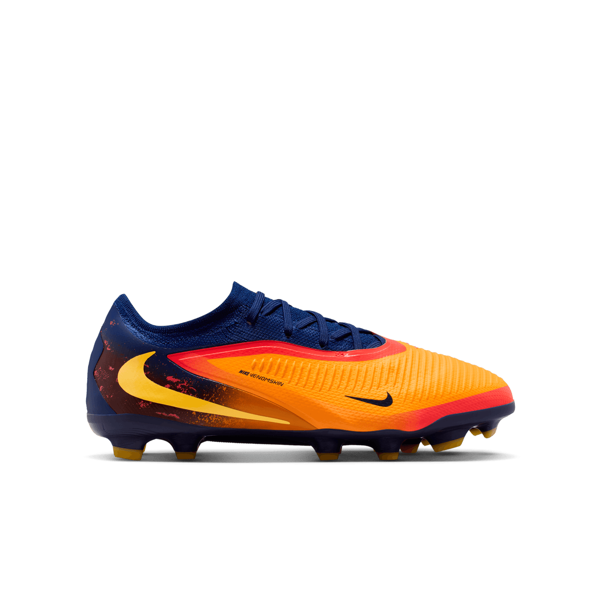 Nike Jr. Phantom 6 Low Pro "Erling Haaland FG/MG-Laser Orange/lemon Venom-blue Void product image 1, provided for visual