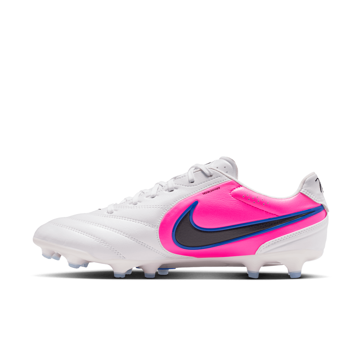 Nike Tiempo Ligera Pro FG-White/black-racer Blue-pink Blast product image 2, provided for visual reference and product