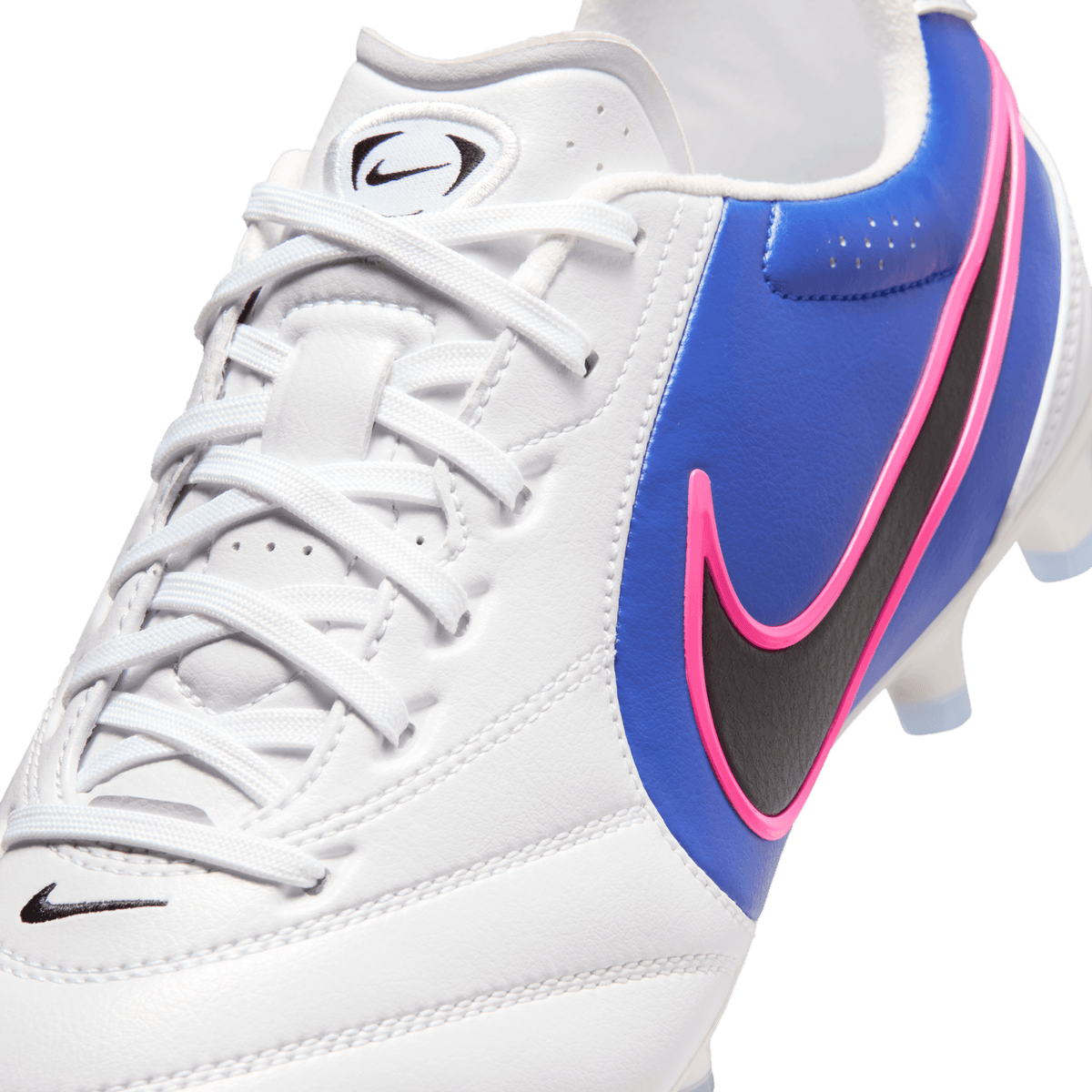 Nike Tiempo Ligera Pro FG-White/black-racer Blue-pink Blast product image 4, provided for visual reference and product