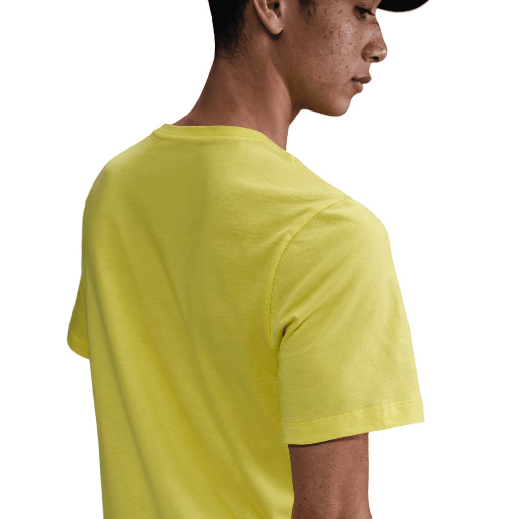 Nike Men Brasil Crest T-Shirt-Yellow product image 3, provided for visual reference and product detail review