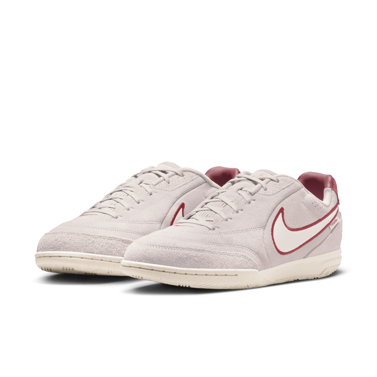 Nike Tiempo Streetgato PRM Indoor/Court Low-Top Soccer Shoes- Moon Particle/chalk-team Red product image 3, provided for