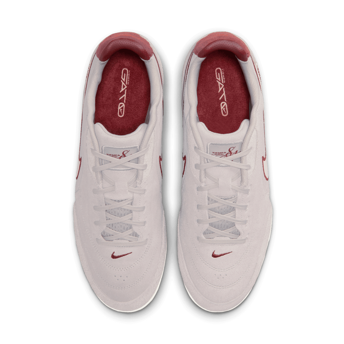 Nike Tiempo Streetgato PRM Indoor/Court Low-Top Soccer Shoes- Moon Particle/chalk-team Red product image 5, provided for
