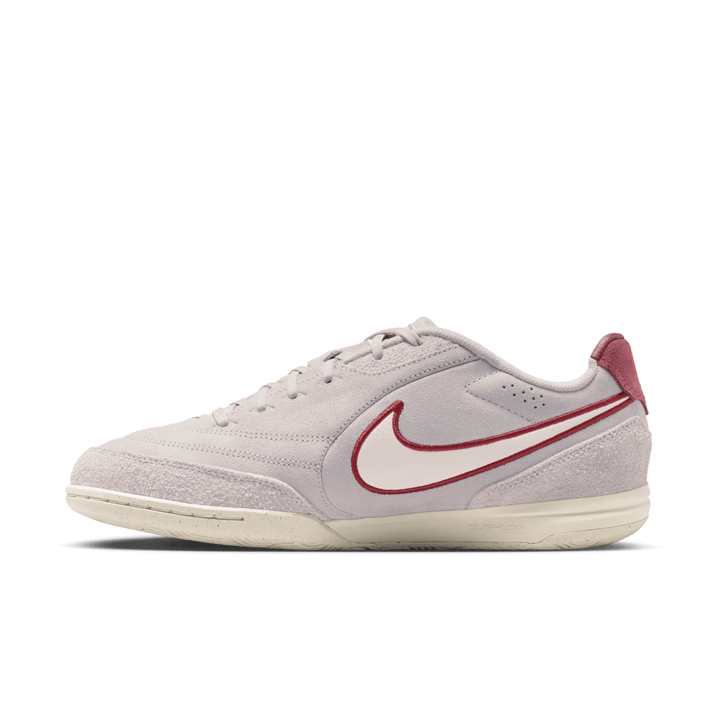 Nike Tiempo Streetgato PRM Indoor/Court Low-Top Soccer Shoes- Moon Particle/chalk-team Red product image 2, provided for