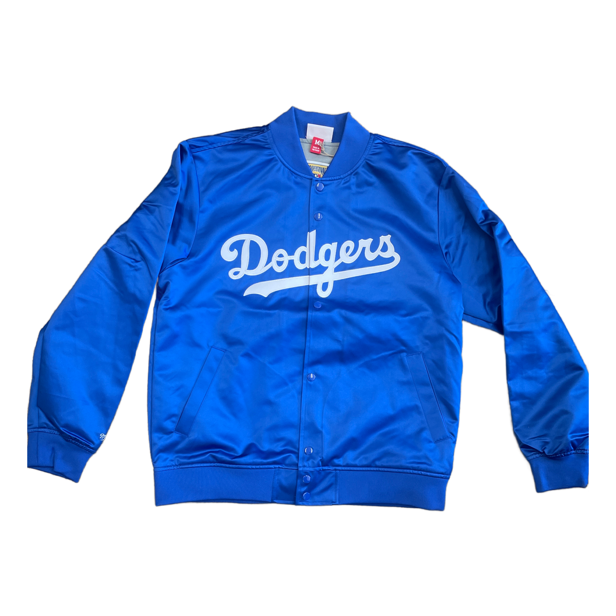 Mitchell & Ness Los Angeles Dodgers Lightweight Satin Jacket product image 1, provided for visual reference and product