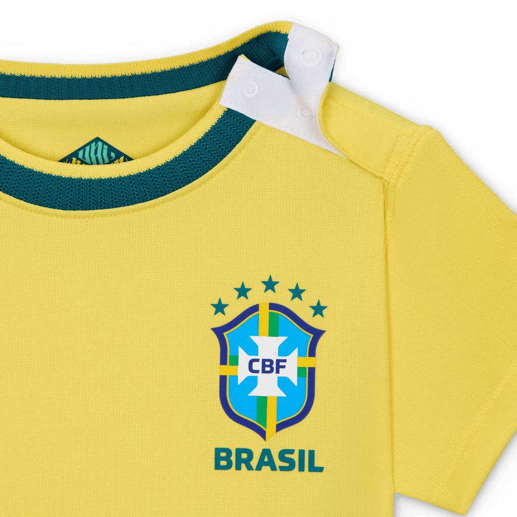 Nike Baby/Toddler Unisex Brazil Stadium Home Jordan Soccer Replica 3-Piece Kit product image 3, provided for visual