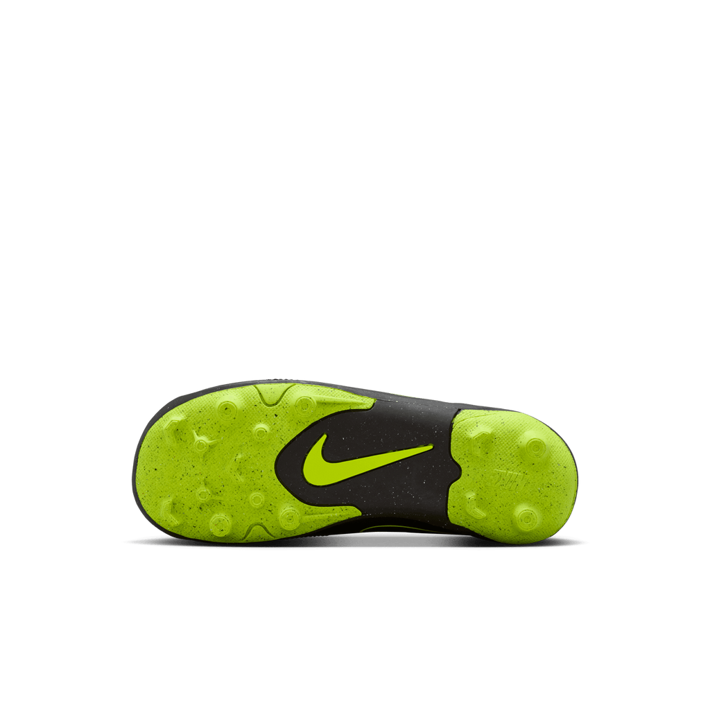 Nike Jr. Tiempo Maestro Club MG Low-Top Soccer Cleats- Black/Volt product image 7, provided for visual reference and product