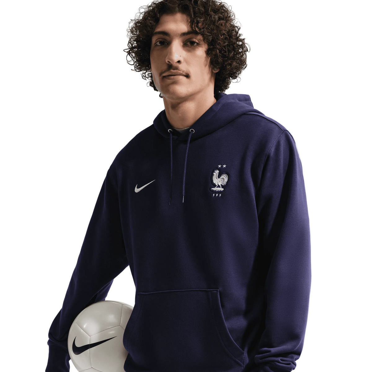 Nike FFF Club Men Soccer French Terry Pullover Hoodie product image 1, provided for visual reference and product detail