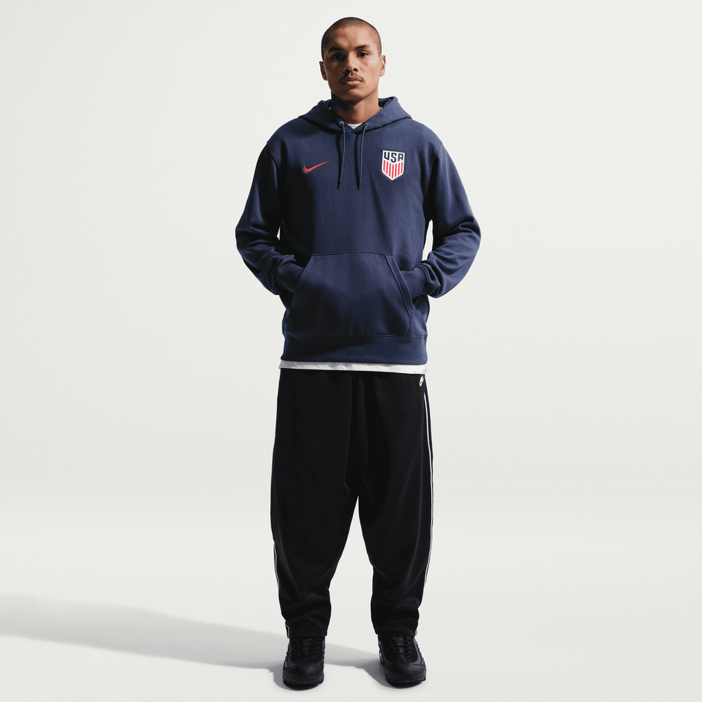 Nike USMNT Club Men Soccer French Terry Pullover Hoodie product image 3, provided for visual reference and product detail