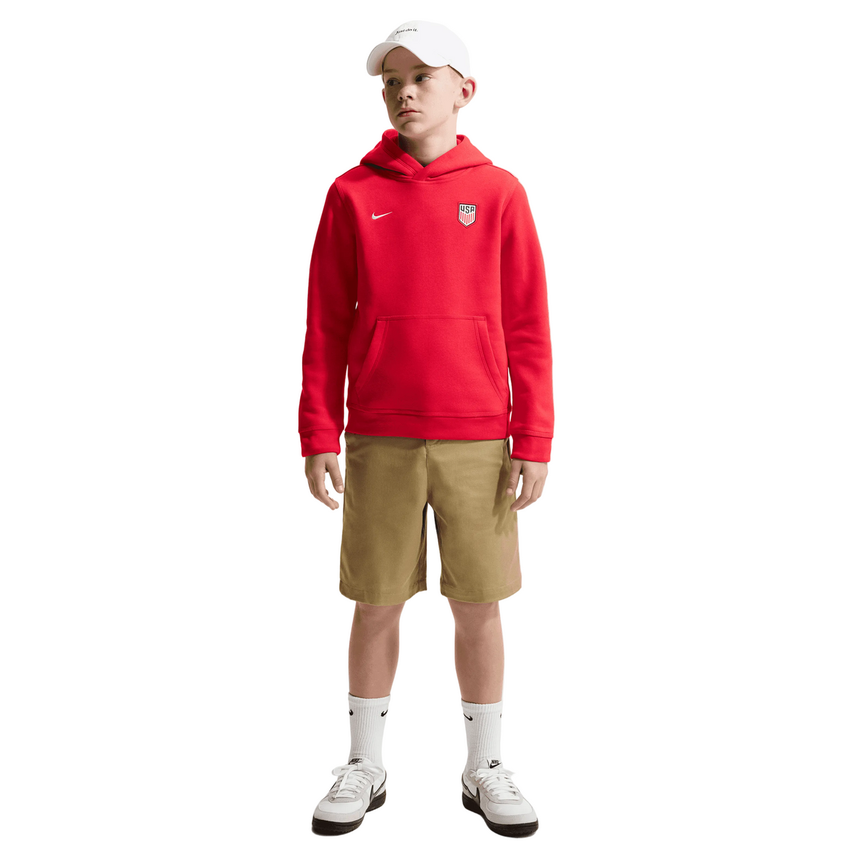 Nike USA Club Big Kids' (Boys') Nike Soccer Pullover Hoodie product image 1, provided for visual reference and product