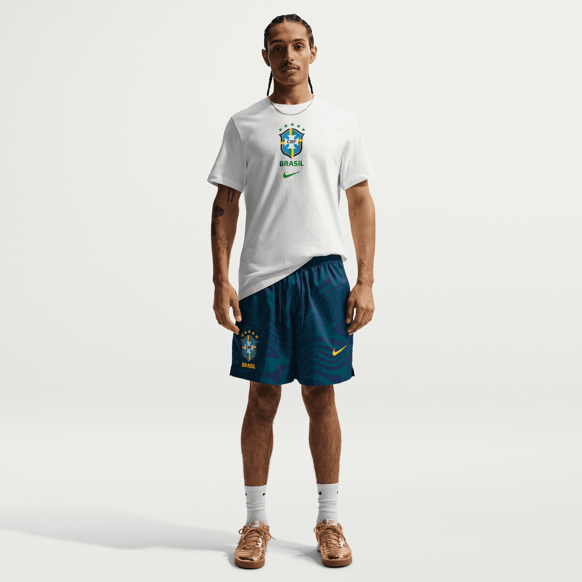 Nike Brazil Men Soccer T-Shirt product image 4, provided for visual reference and product detail review