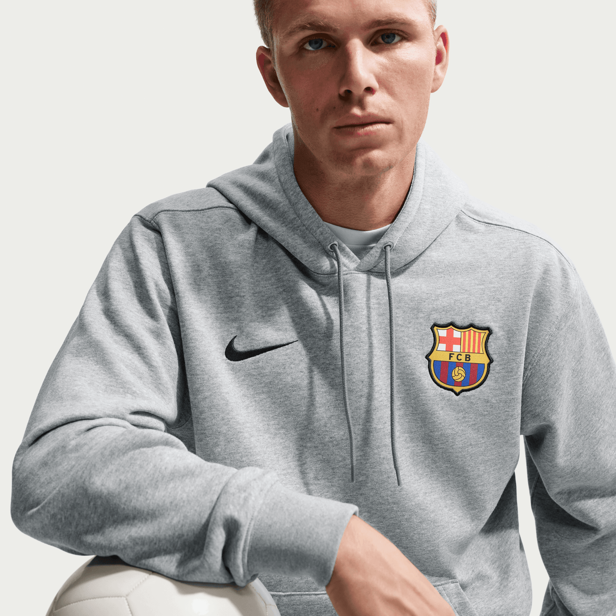Nike FC Barcelona Club Pullover Hoodie product image 2, provided for visual reference and product detail review