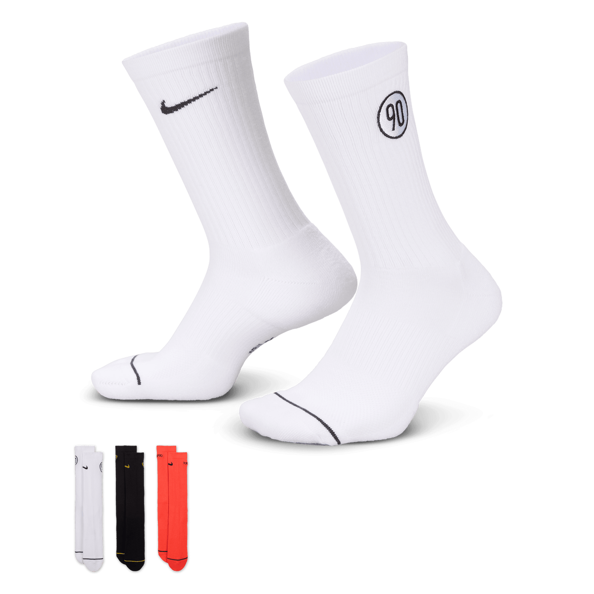 Nike Total 90 Everyday Cushioned Crew Socks (3 Pairs) product image 1, provided for visual reference and product detail