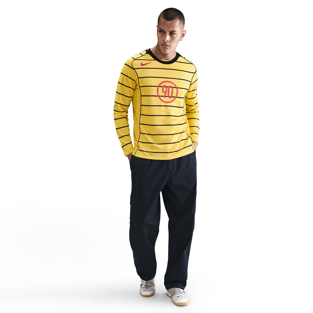 Nike Total 90 Men Dri-FIT Long-Sleeve Soccer Top product image 1, provided for visual reference and product detail review