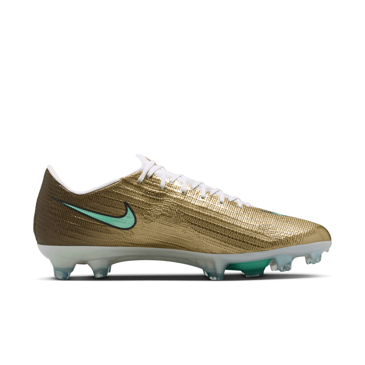 Nike Mercurial Superfly Youth 11 Elite "Kylian Mbappé"/ Metallic Gold/Green Glow product image 2, provided for visual