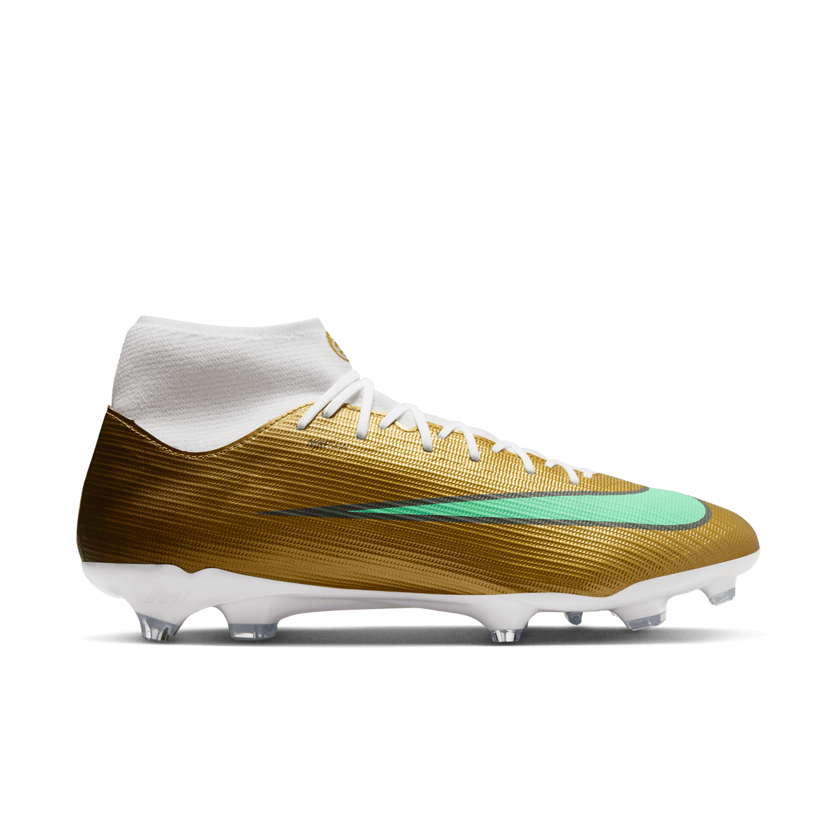 Nike Youth Mercurial Superfly 11 Academy "Kylian Mbappé" FG/MG-METALLIC GOLD/GREEN GLOW product image 1, provided for visual