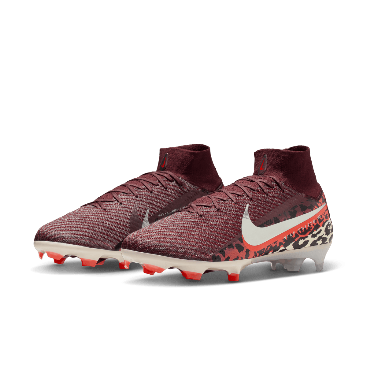 Nike United Superfly 10 Elite FG-Burgundy Crush/metallic Silver product image 3, provided for visual reference and product