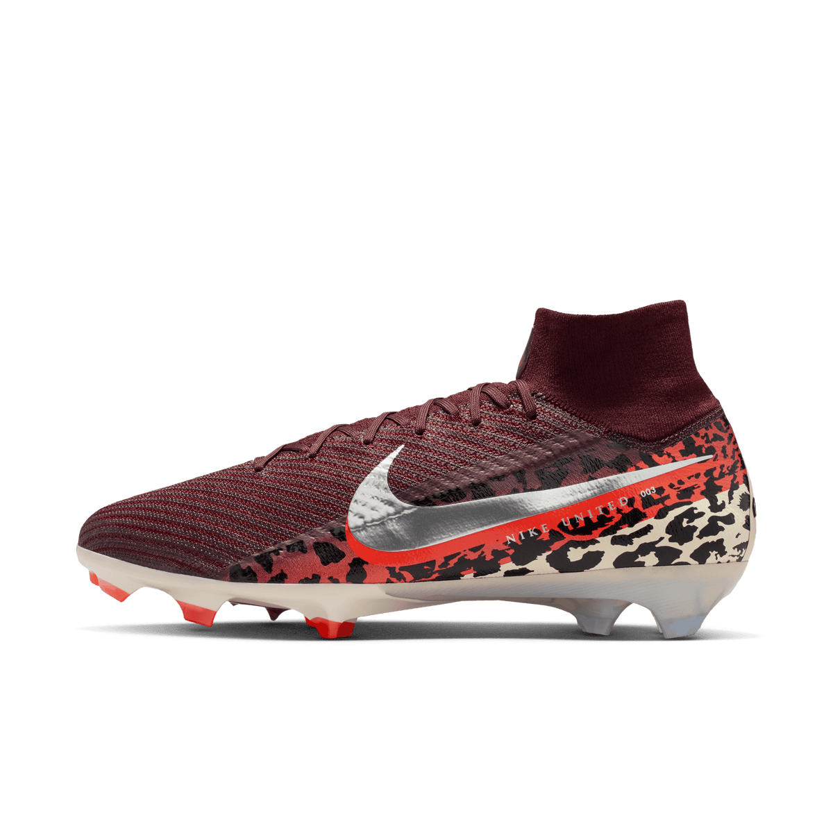 Nike United Superfly 10 Elite FG-Burgundy Crush/metallic Silver product image 2, provided for visual reference and product