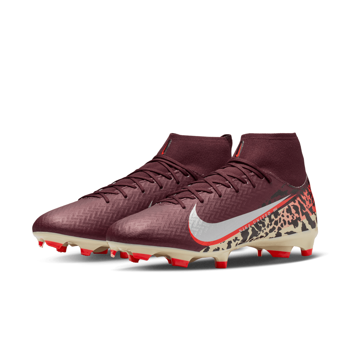 Nike United Mercurial Superfly 10 Academy-Burgundy /Red/Metallic Silver product image 3, provided for visual reference and