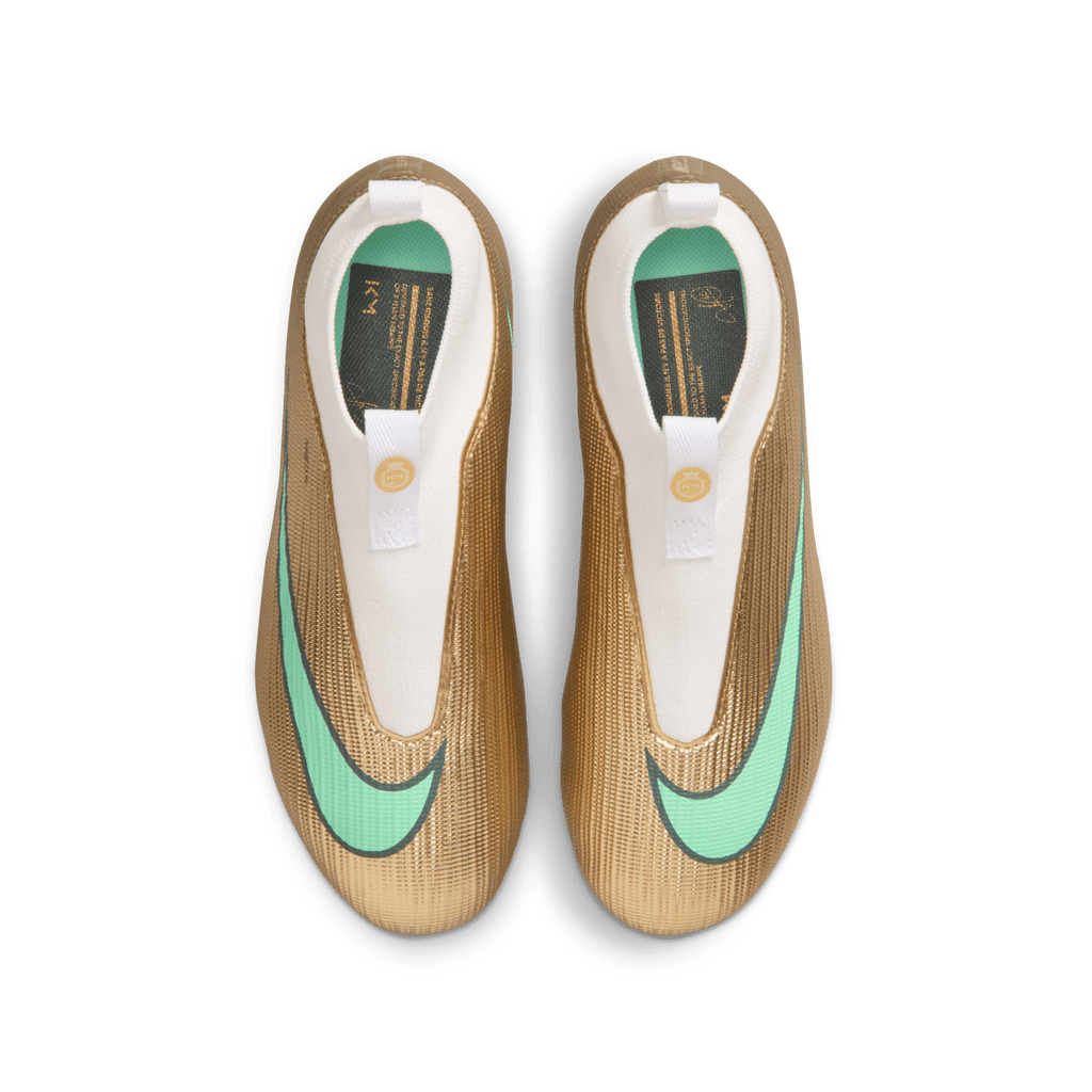 Nike Jr. Mercurial Superfly 11 Academy "Kylian Mbappé" MG-METALLIC GOLD/GREEN GLOW product image 5, provided for visual