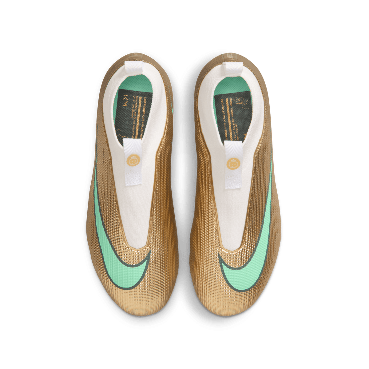 Nike Jr. Mercurial Superfly 11 Academy "Kylian Mbappé" MG-METALLIC GOLD/GREEN GLOW product image 5, provided for visual