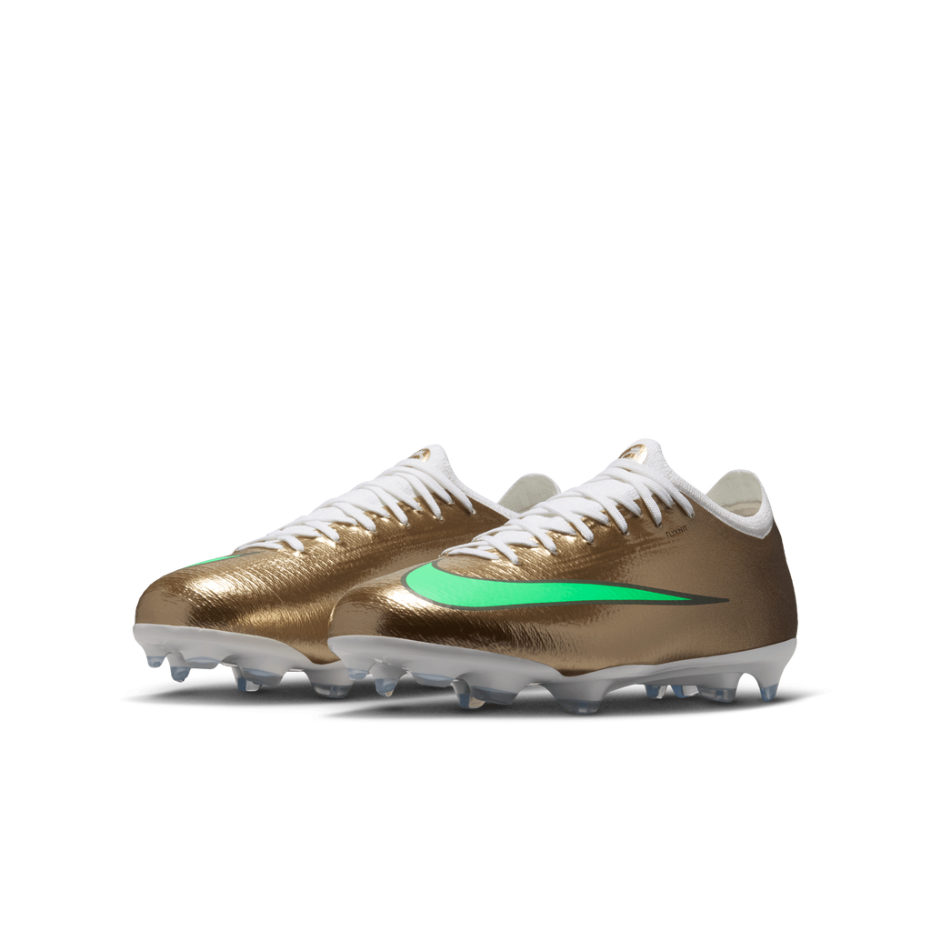Nike Jr. Mercurial Vapor 17 Pro "Kylian Mbappé" FG-METALLIC GOLD/GREEN GLOW product image 8, provided for visual reference