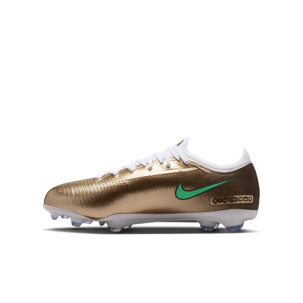 Nike Jr. Mercurial Vapor 17 Pro "Kylian Mbappé" FG-METALLIC GOLD/GREEN GLOW product image 11, provided for visual reference