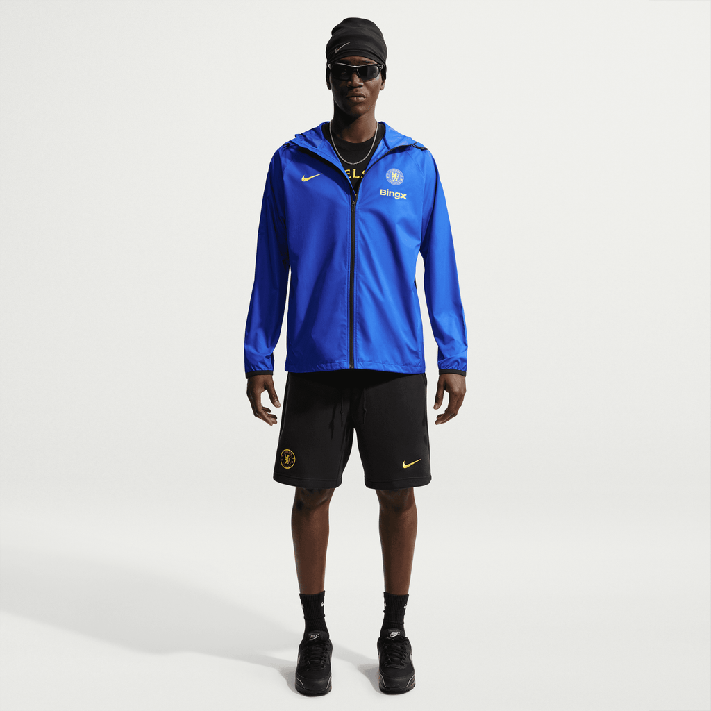 Nike Chelsea FC Academy Pro Storm-FIT Soccer Hooded Rain Jacket product image 3, provided for visual reference and product