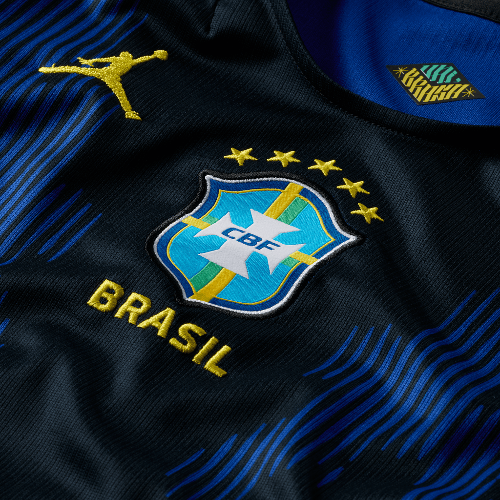 Nike Brazil Big Kids' Jordan Stadium Away Dri-FIT Soccer Replica Jersey 2026 product image 3, provided for visual reference