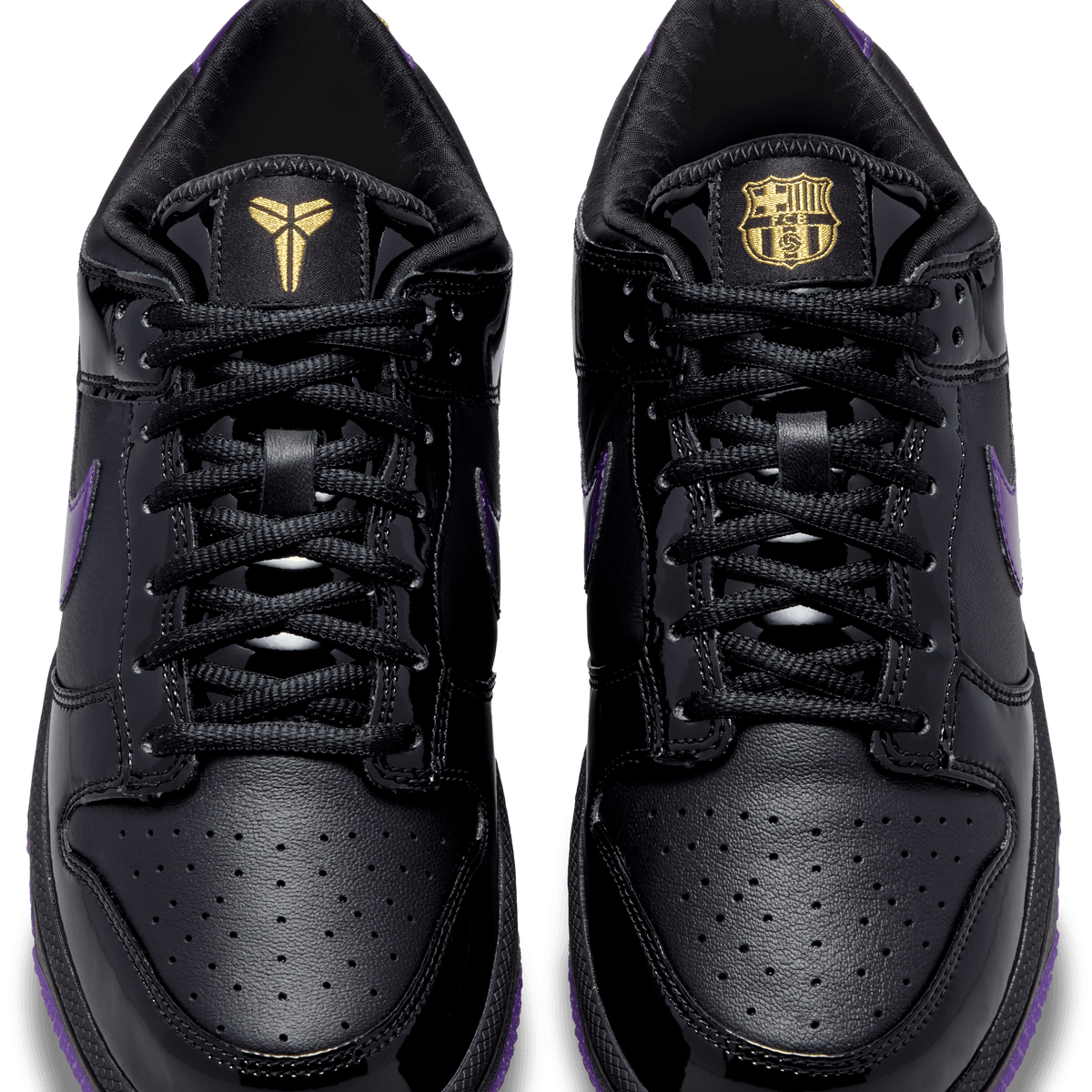 Nike Big Kids Kobe Bryant x FC Barcelona Dunk Low Pro - Black/Field Purple product image 7, provided for visual reference