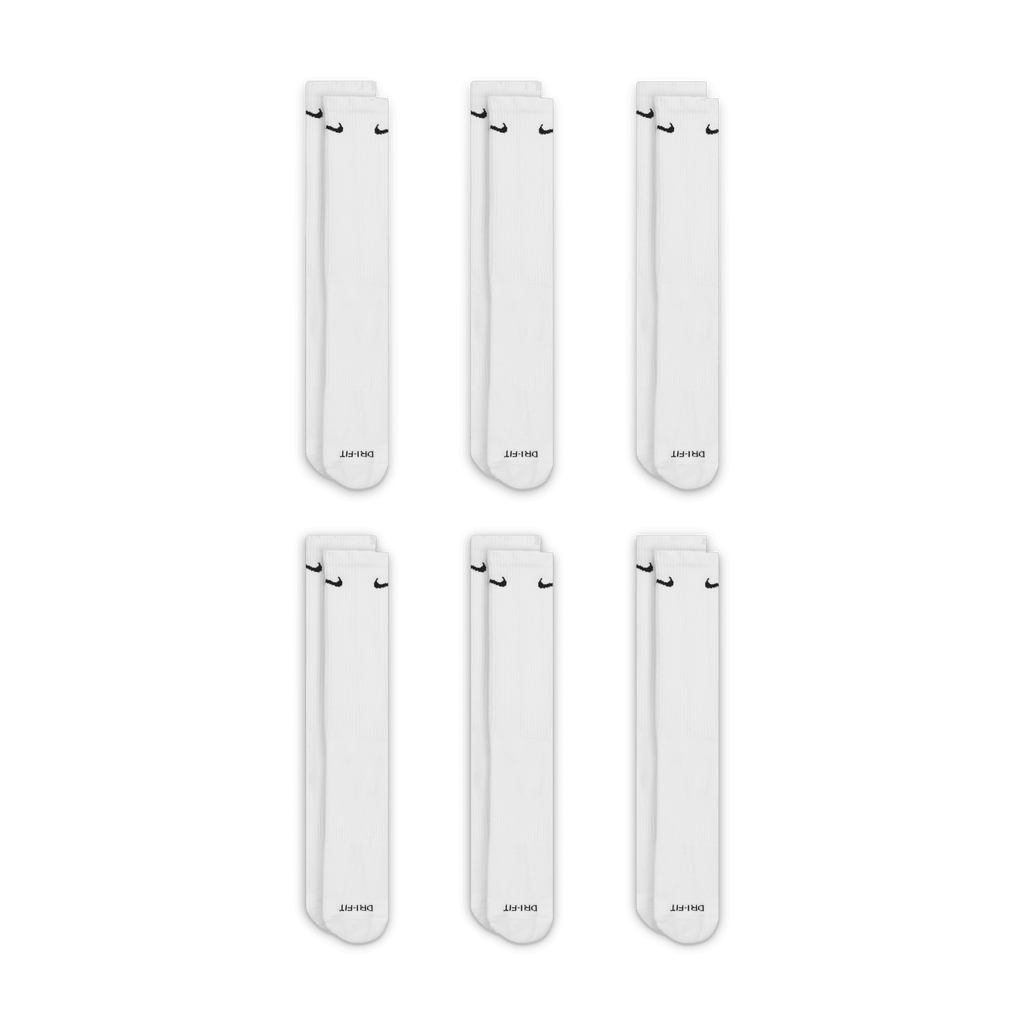 Nike Everyday Plus Cushioned Training Crew Socks (6 Pairs)-White product image 4, provided for visual reference and product
