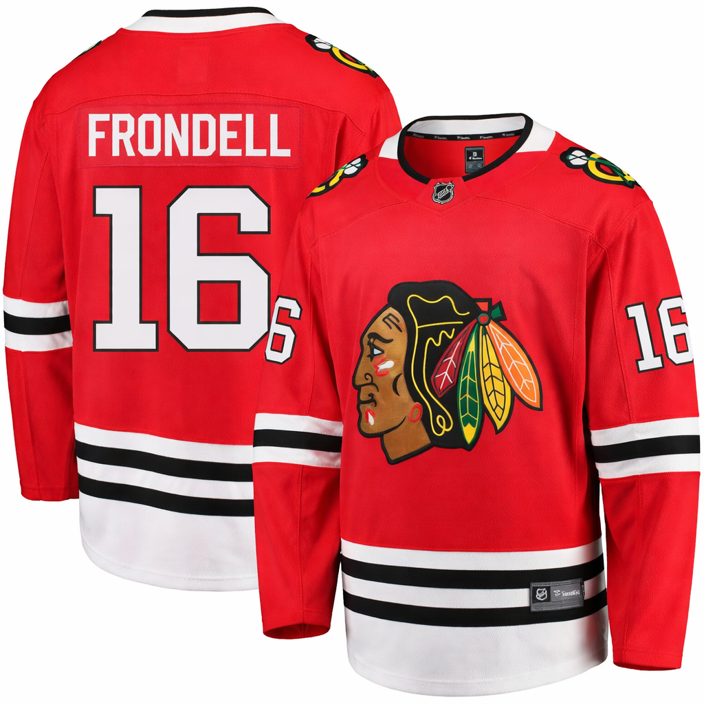 Anton Frondell Chicago Blackhawks Fanatics Red Breakaway Men Jersey product image 1, provided for visual reference and
