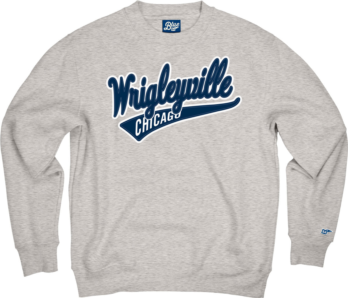 Wrigley Field Men Grey Wrigleyville Crewneck Sweatshirt product image 1, provided for visual reference and product detail