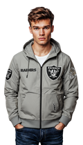 Pro Standard Men Las Vegas Raiders Classic Wind Suit Woven Full-Zip Jacket -Gray product image 1, provided for visual