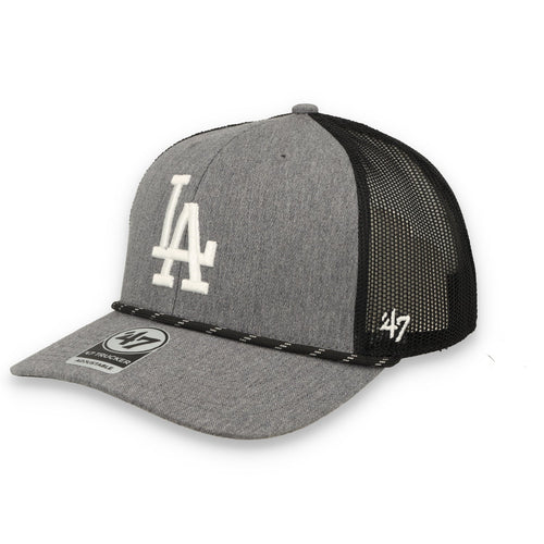 '47 Brand Los Angeles Dodgers Carbon Rope Trucker Adjustable Snapback Hat product image 1, provided for visual reference and