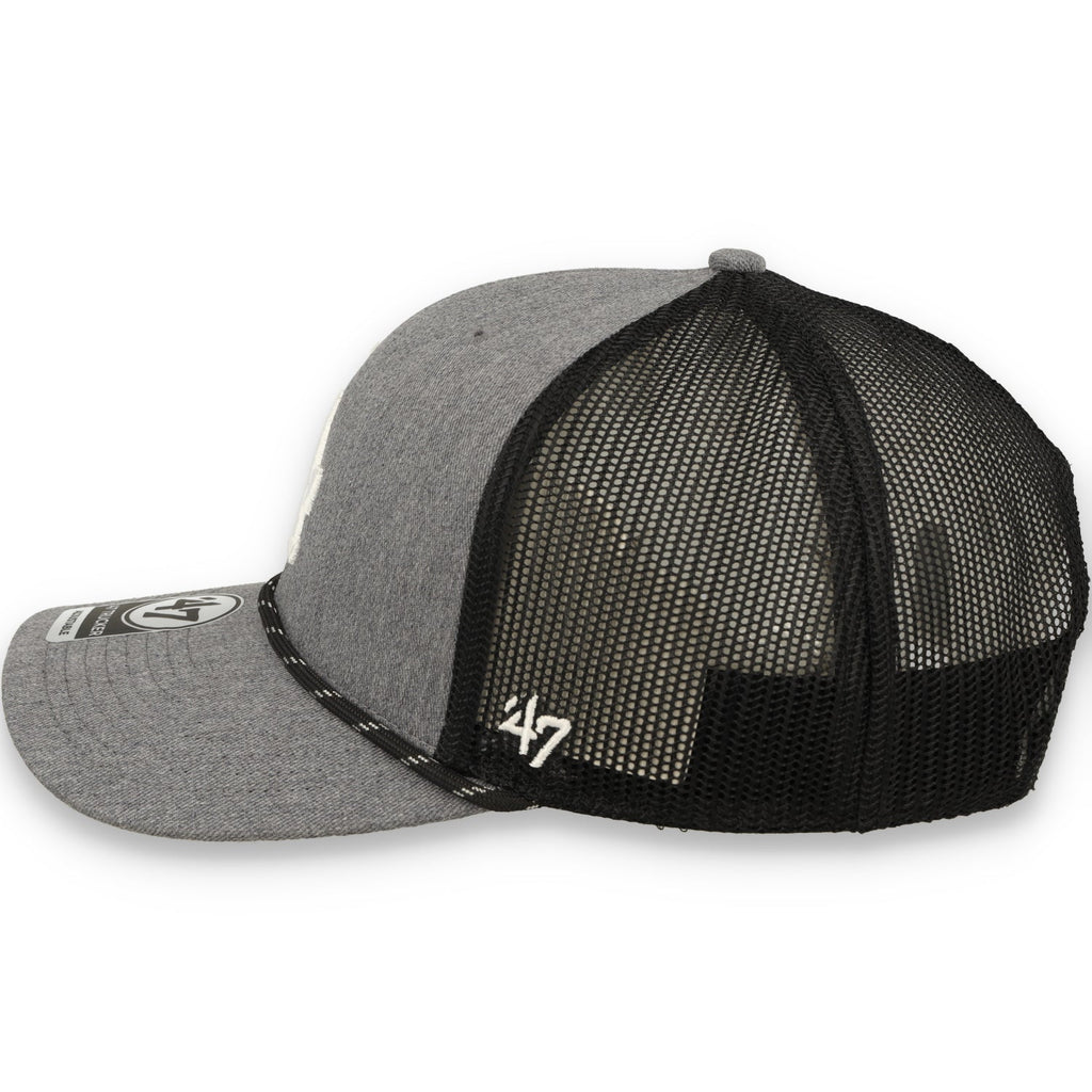 '47 Brand Los Angeles Dodgers Carbon Rope Trucker Adjustable Snapback Hat product image 4, provided for visual reference and