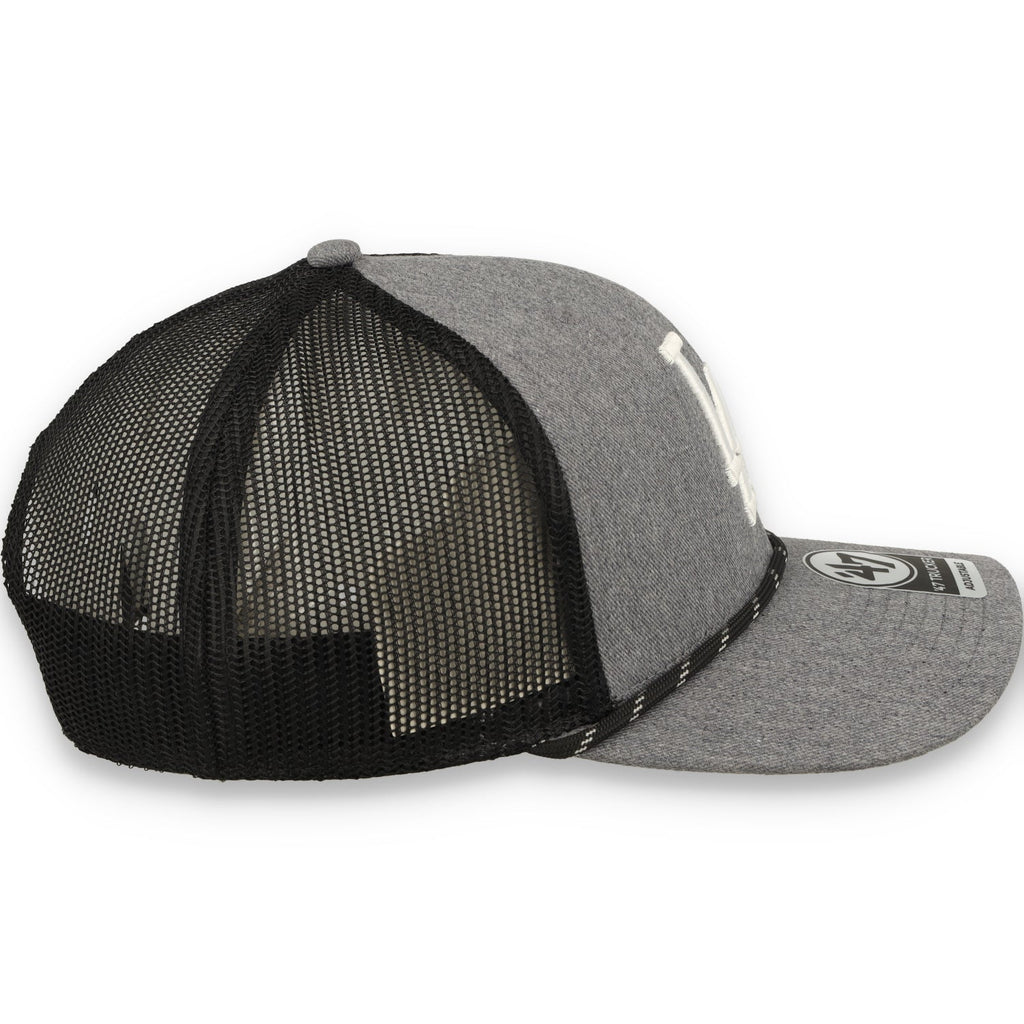 '47 Brand Los Angeles Dodgers Carbon Rope Trucker Adjustable Snapback Hat product image 5, provided for visual reference and